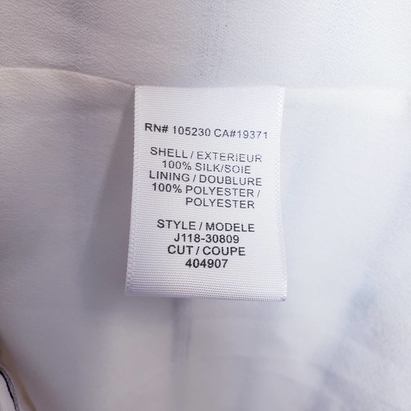 Joie Size M Silk Dress Chariot Navy Stripe Popover Drawstring Scoop Neck Lined - Picture 9 of 10